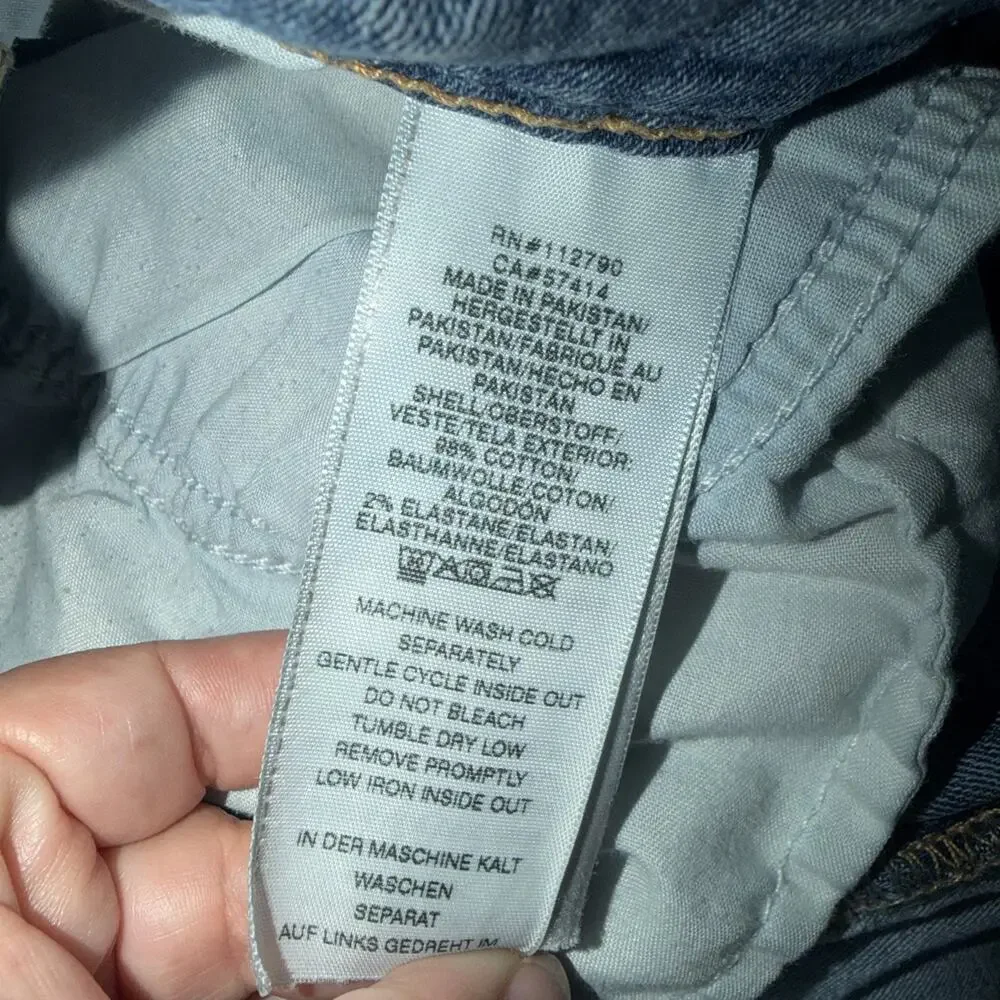 True Religion Men’s Blue Jeans Stretch Ricky Relaxed Straight‎ Size 34 Flap